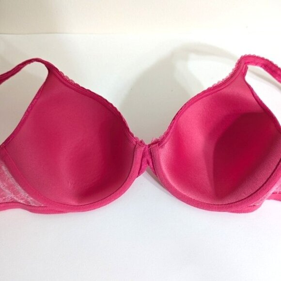 New VS Lined Perfect Coverage Hot Pink Lace 36C - Picture 4 of 5